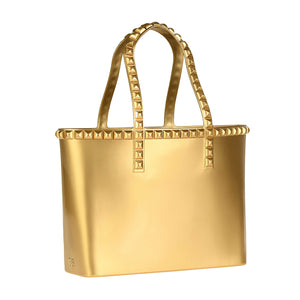 Seba Mid Tote Jumbo Studs - Metallic Jelly