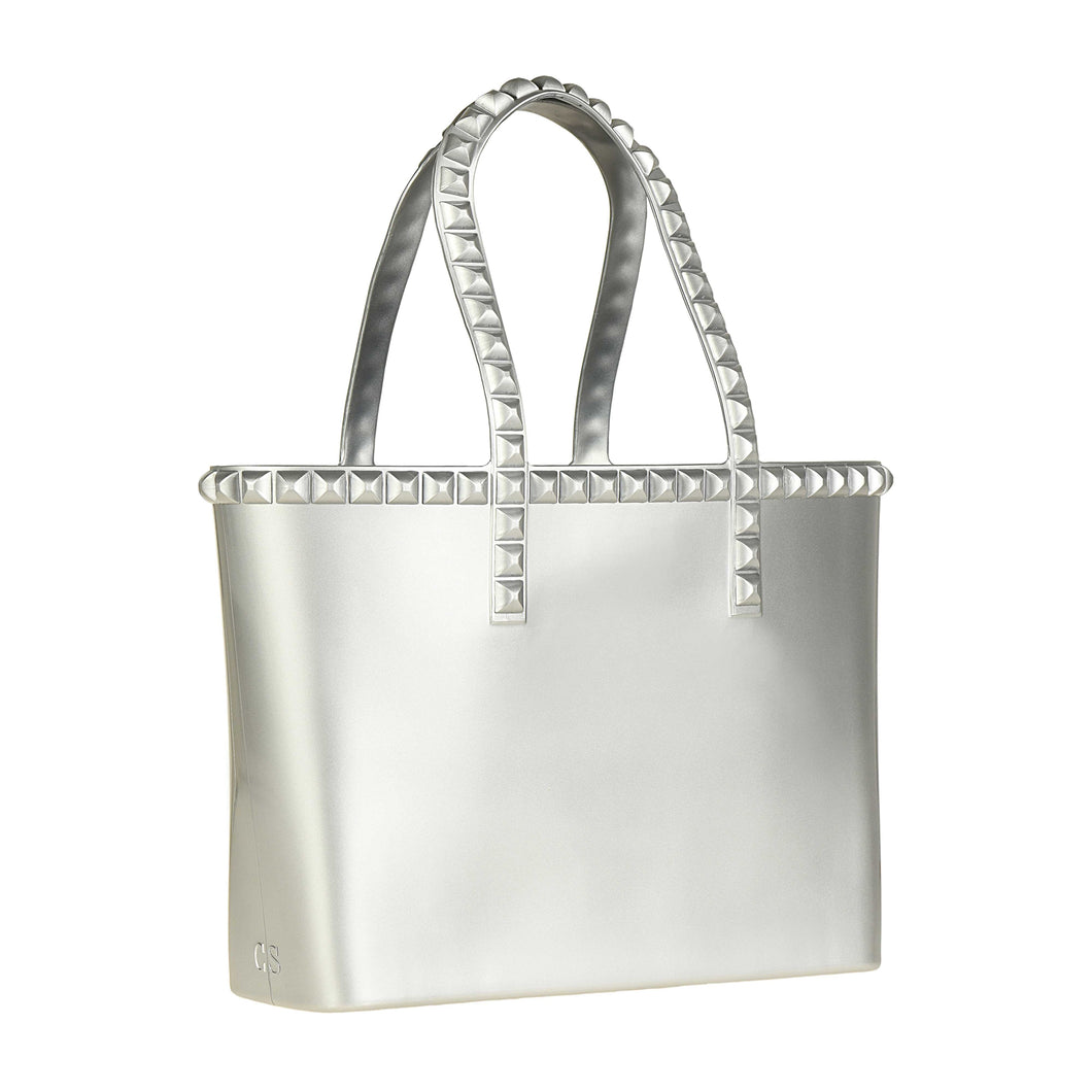 Seba Mid Tote Jumbo Studs - Metallic Jelly