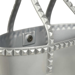 Seba Mid Tote Jumbo Studs - Metallic Jelly